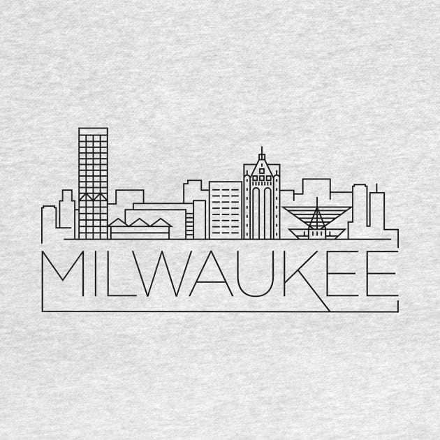 Milwaukee minimal skyline by kursatunsal